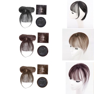 3D Air Bangs Hair Extensions Clip in on Front Hairpiece for Daily Wear