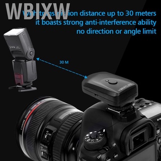 Wbixw Ligero Flash Gatillo Accesorio Negro Conjunto 433MHZ Inalámbrico Para Canon 580EX II 550EX Nikon SB-900-800-600