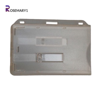 Transparente PC plástico duro titular de la tarjeta de identificación carro empleado ID insignia (1)