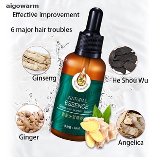 aigowarm productos de crecimiento del cabello para hombres mujeres natural jengibre aceite suero crecer rápido tratamiento co