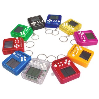 quu portátil mini tetris consola de juegos llavero lcd de mano jugadores de juegos niños educativos juguetes electrónicos anti-estrés llavero