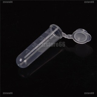 Zzstore66* 30Pcs 5 ml de plástico centrífuga laboratorio tubo de prueba Vial botella de muestra con tapa