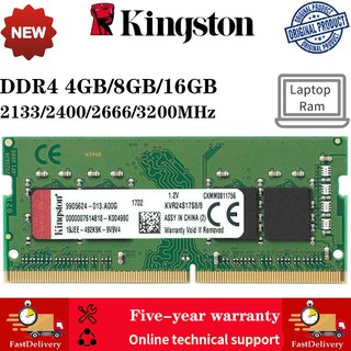 Kingston-Memoria Ram DDR4 (4 Gb , 8 , 16 , 2400 Mhz , 2133 , 2666 PC4-2400T , CL17 SODIMM)