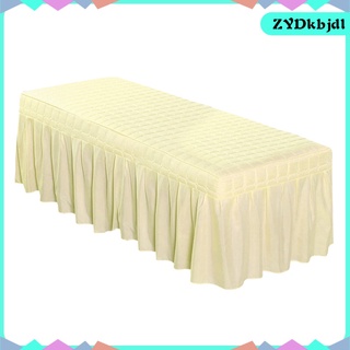 sólida mesa de masaje falda cama valance cubierta con agujero facial 71x24\\\" blanco
