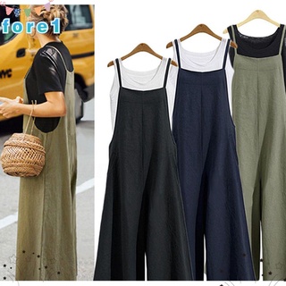 FORE NEW bib pants loose trousers with straps jumpsuit oversize casual summer wide leg bib trousers/Multicolor