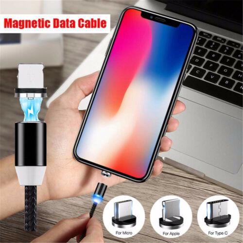 cable de carga micro usb magnético 3 en 1 para iphone tipo c android cable de carga