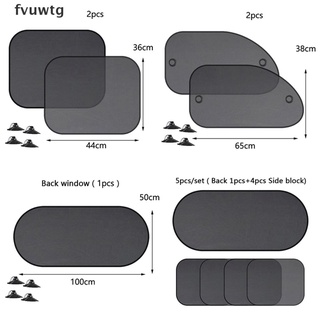 fvuwtg 5 unids/set protector de cortina de malla anti-uv para ventana de coche (1)