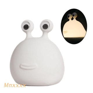 mnxxx lindo suave slug forma luz de noche con control táctil usb recargable escritorio (1)