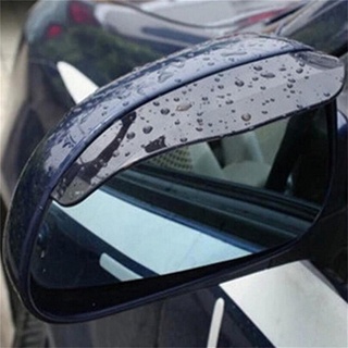 2 unids/par negro transparente coche lluvia ceja universal flexible pvc espejo retrovisor sombra de lluvia impermeable coche espejo trasero cejas cubierta de lluvia