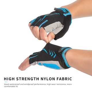 nylon deportes al aire libre medio dedo guantes mujeres hombres ciclismo fitness guantes