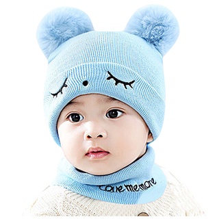 [EFE] recién nacido niños bebé niño niña pompón sombrero invierno caliente punto ganchillo gorro gorro bufanda (3)
