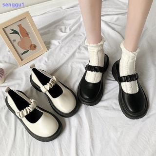 Zapatos De cuero para mujer pequeños con suela gruesa Estilo japonés Lolita Mary Jane 2021