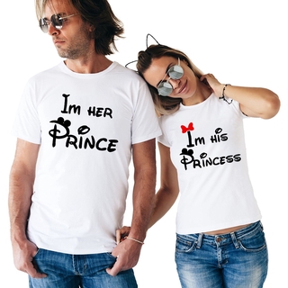 Camiseta de amantes del verano soy su príncipe soy su princesa pareja camiseta