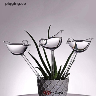 (nuevo) planta waterer auto riego globos, forma de pájaro a mano soplado claro aqua bombillas piqging.co