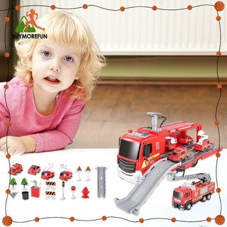[BuyMoreFun] Camión de bomberos juego de coche de juguete vehículo de bomberos modelo de coche para herramientas educativas
