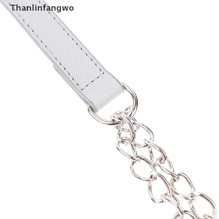 [FWO] 1Pair Long Leather Pu Chain Handle With Tear Drop End Double Metal Chain O Bag FGJ (2)