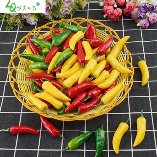 simulación de frutas y verduras modelo de espuma de chile falso props rojo, verde y amarillo pimienta pimienta decoración de granja