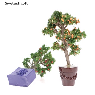 [sweu] 1:12 casa de muñecas simulación miniatura árboles frutales plantas en maceta modelo accesorios bfd