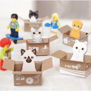 listo stock papelería nota adhesiva versión coreana cartón lindo gato