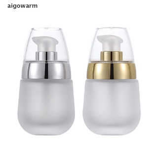 aigowarm 30ml loción de vidrio transparente esmerilado tóner cosmético suero botella de oro flor tapa co (1)