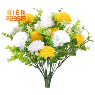 4 flores artificiales falsas de seda crisantemo flores de imitación para jardín cocina casa casa patio decoración