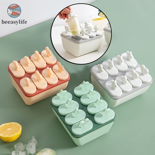 8 cavidades reutilizables de plástico mini paletas de hielo moldes de helado fabricante de paletas moldes bebé bricolaje suplemento de alimentos herramienta