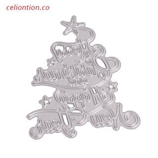 celio feliz navidad metal troqueles de corte plantilla diy scrapbooking álbum de papel tarjeta plantilla molde decoración