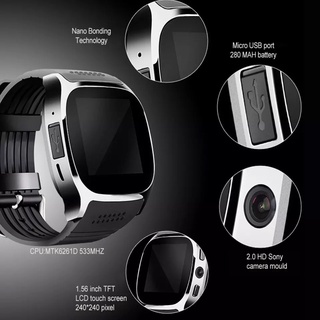 Reloj inteligente 2022 Nuevo reloj inteligente con pantalla táctil digital con cámara Bluetooth Reloj de pulsera Tarjeta SIM para pulsera de teléfono Android iOS (9)
