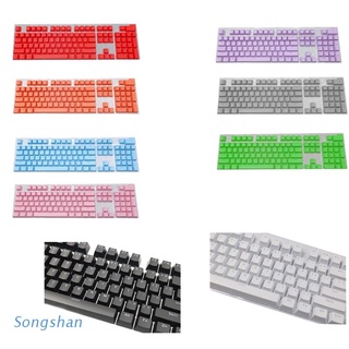 SONGS 1Set ABS retroiluminado mecánico Gaming teclado teclado OEM perfil completo 104 teclas