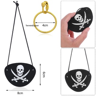 {Serendipper} Conjunto de disfraces de pirata de Halloween capitán disfraces gorra pirata ojo parche, Pirat de plástico