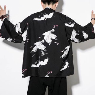 Túnica abrigo/japones Retro perezoso viento Kimono siete mangas Cardigan (4)