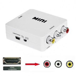 Qilin: adaptador convertidor HDMI compatible con Mini compuesto CVBS RCA AV Video Converter