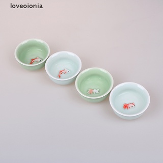 [loveoionia] taza de té china de porcelana celadon pescado taza de té set tetera vajilla cerámica gdrn