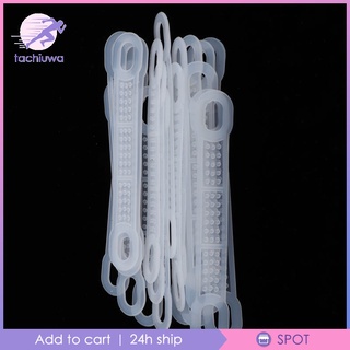 [tac-10--] 20 piezas transparentes antideslizantes de silicona percha de ropa agarres percha de ropa tiras S