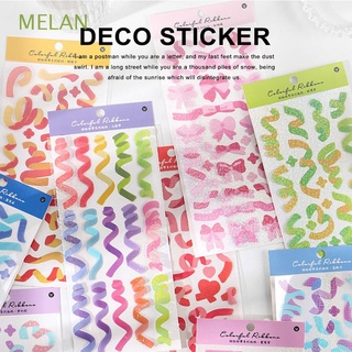 melan creative collage material diario mano cuenta pegatinas lindo adhesivo serie diy decoración de colores cinta colorida decorativa