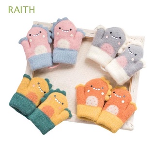 raith cómodo guantes de bebé suave espesar caliente manoplas a prueba de viento niños peludos niños niñas manoplas de algodón/multicolor