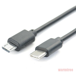 (Warmtree) Tipo C macho a Micro USB macho sincronización carga OTG carga USB-C Cable adaptador