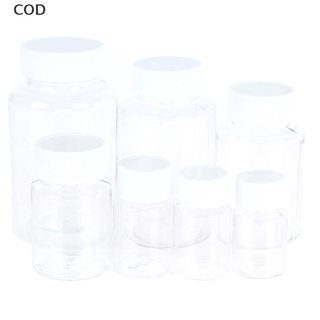 [COD] 15ml/20ml/30ml/100ml Plastic PET Clear Empty Seal Bottles Solid Pill Container HOT