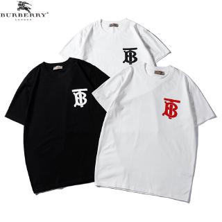 BURB-ERRY Camiseta De Algodón Simple , Casual , Suelta Y Cómoda Para Hombres Y Mujeres A Usar S-5XL (1)