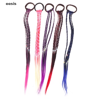 [eesis] pelucas para niñas color degradado trenzas de color para niños tejiendo dfh (2)