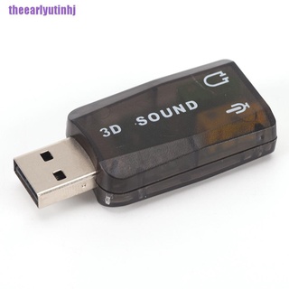 [ear]nuevo USB5.1 a 3.5 mm micrófono auriculares estéreo tarjeta de sonido 3D adaptador de Audio