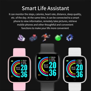 [listo stock] y68s smart watch fitness tracker presión arterial smartwatches impermeable monitor de frecuencia cardíaca bluetooth smart reloj de pulsera miband.co