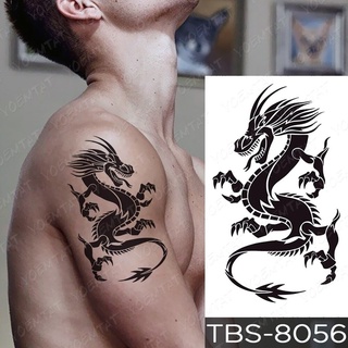 moda icono impermeable temporal tatuaje pegatina escorpión tótem flash tatto alas dragón (5)