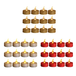 12 pzs lámpara/lámpara decorativa de oro en polvo para navidad/hogar/fiesta/decoración