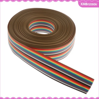20 pines multicolor plano arco iris cable de cinta 5m longitud 2,5 cm de ancho de alambre