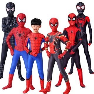 Iron Spider Cosplay Increíble Spiderman Miles Disfraz De Halloween Peter Parker Zentai Superhero Mono Traje Para Niños Adultos