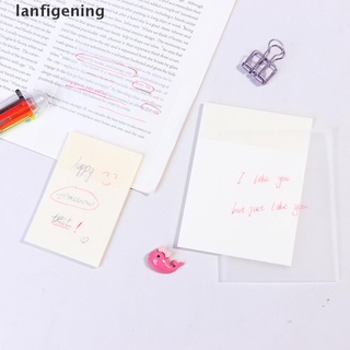 Ling 50 hojas impermeables PET transparente Memo nota adhesiva papel lista de papel.