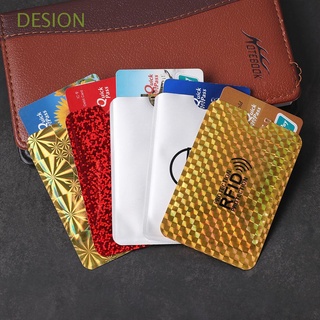 desion 5pcs smart card holder rfid antirrobo caso tarjetas bancarias conjunto de bloqueo lector de papel de aluminio blindaje anti-degaussing protección bolsas de protección