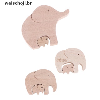 Wei adorno De madera con forma De Elefante Para decoración De día De las madres