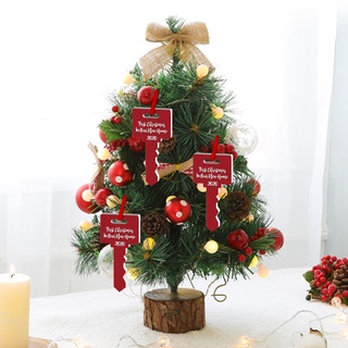 llave de madera de navidad colgante decoración coche casa árbol de navidad adornos de navidad ex